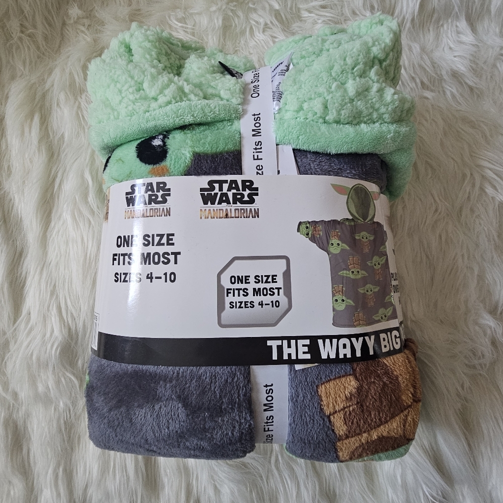 Disney Star Wars Baby Yoda Kids Plush Oversized Hoodie
